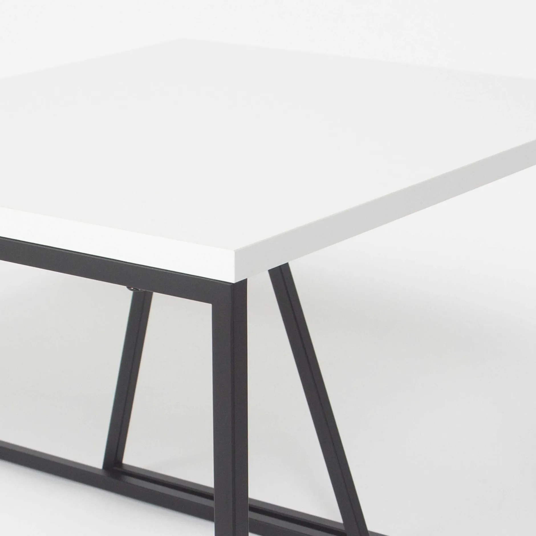 Pal Couchtisch-Set | 100 % MELAMIN | Weiß, Schwarz