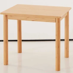PandaKindertischset : Tisch, zwei Stühle, zwei Hocker - Bambusholz