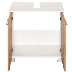 ParesBadezimmer : Spiegelschrank, Waschtischunterschrank, Hängeschränke - Eiche/Weiß