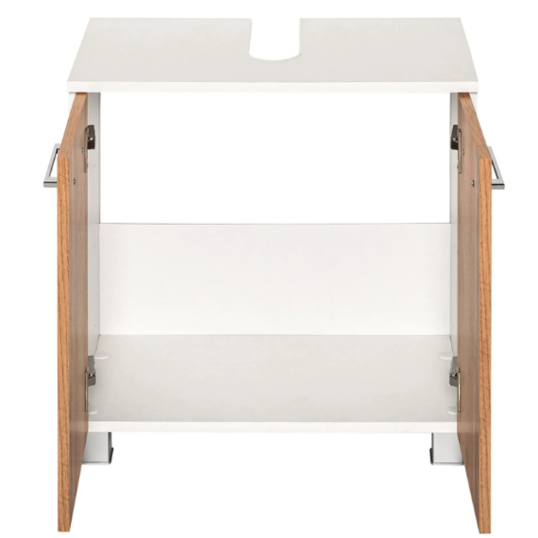 ParesBadezimmer : Spiegelschrank, Waschtischunterschrank, Hängeschränke - Eiche/Weiß