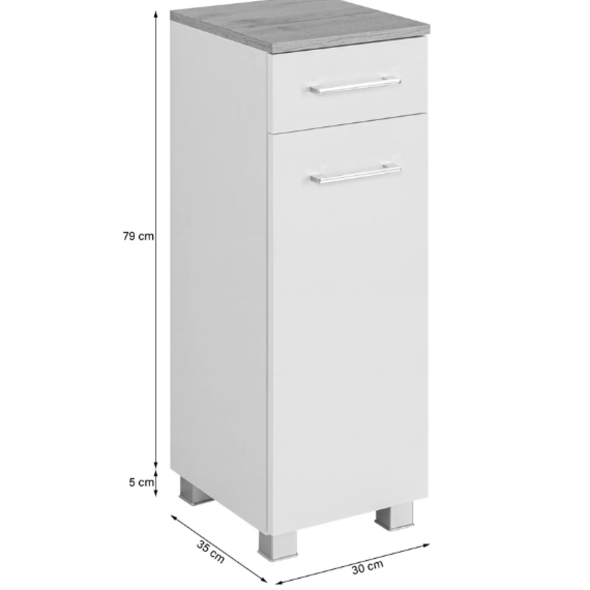 ParesBadezimmer : Säulenschrank, Spiegelschrank, Waschtischunterschrank, Hängeschränke - graphit/gelb