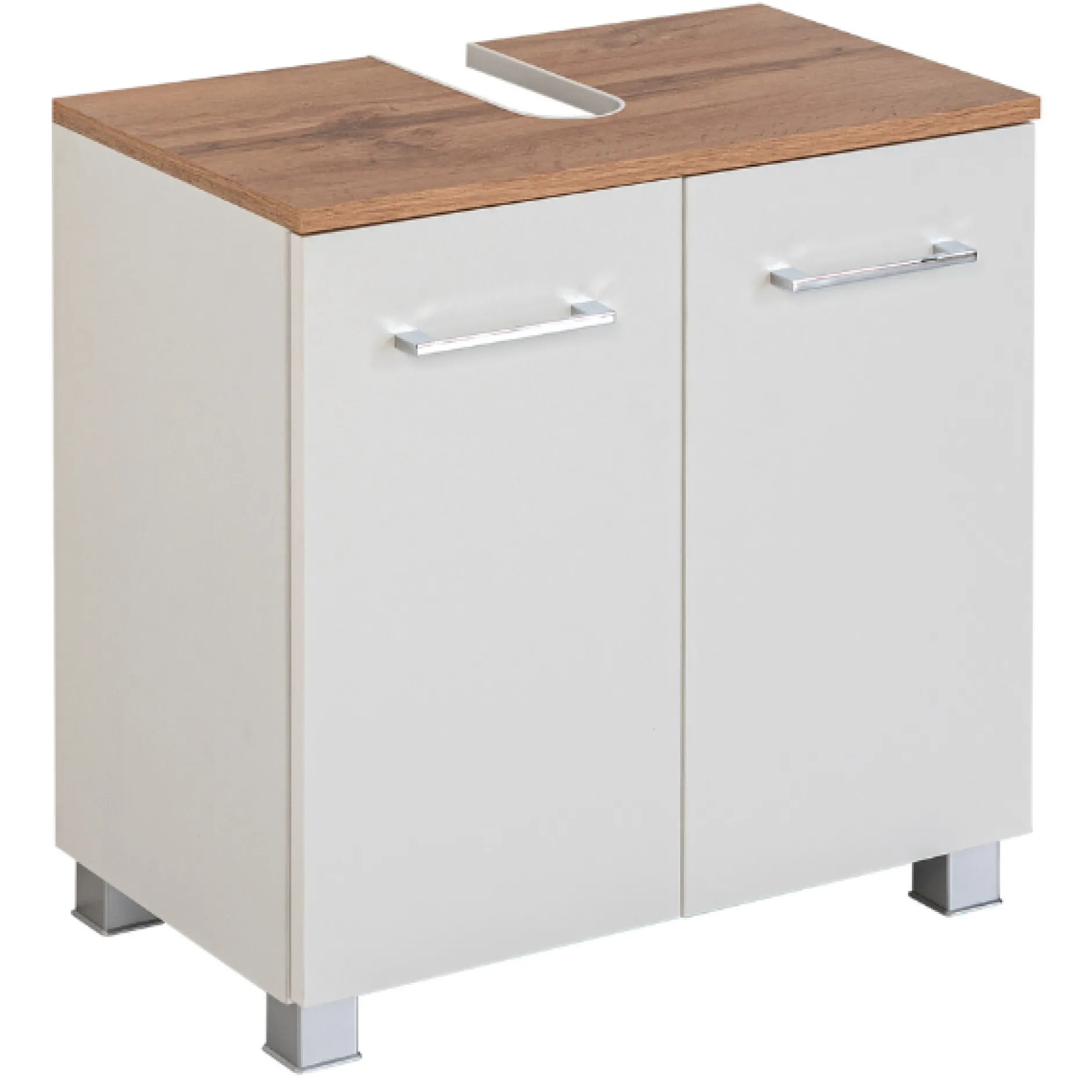 ParesBadezimmer : Säulenschrank, Spiegelschrank, Waschbeckenunterschrank, Hängeschränke - weiß