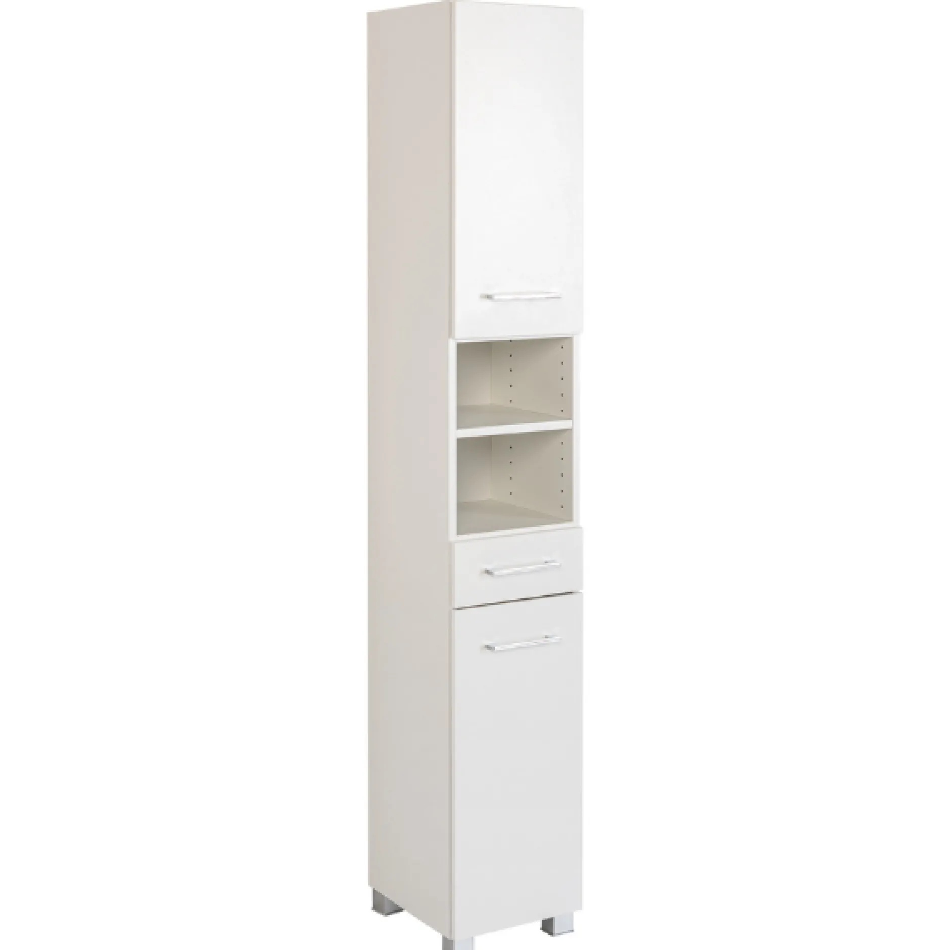 ParesBadezimmer : Säulenschrank, Spiegelschrank, Waschbeckenunterschrank, Hängeschränke - weiß