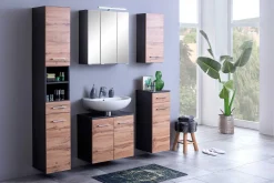 Pares Hängeschrank 30cm 1 Tür - Graphit/Eiche Rotbraun