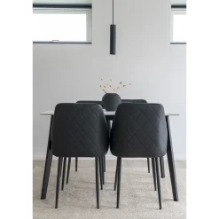Paris Pendelleuchte - Schwarze Lampe mit 120 cm Stoffkabel