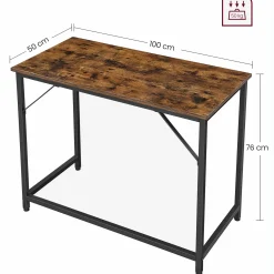 Pasadena Computertisch | 100 x 50 x 75 cm | Rostbraun