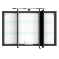 PiscaBadezimmer : Spiegelschrank, Waschtischschrank, Säulenschrank - graphitgrau