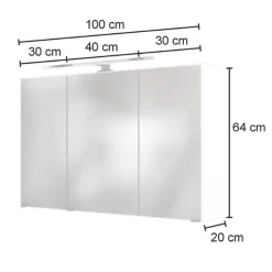 PiscaBadezimmer : Wandschränke, Spiegelschrank, Waschbeckenschrank - graphitgrau