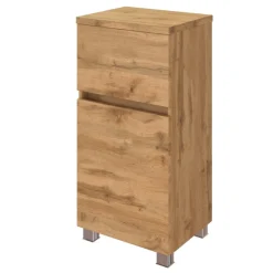 PiscaBadezimmer : Wandschränke, Spiegelschrank, Waschbeckenschrank - Eiche Dekor