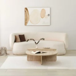 Podium Couchtisch | 100 % MELAMIN | Travertin