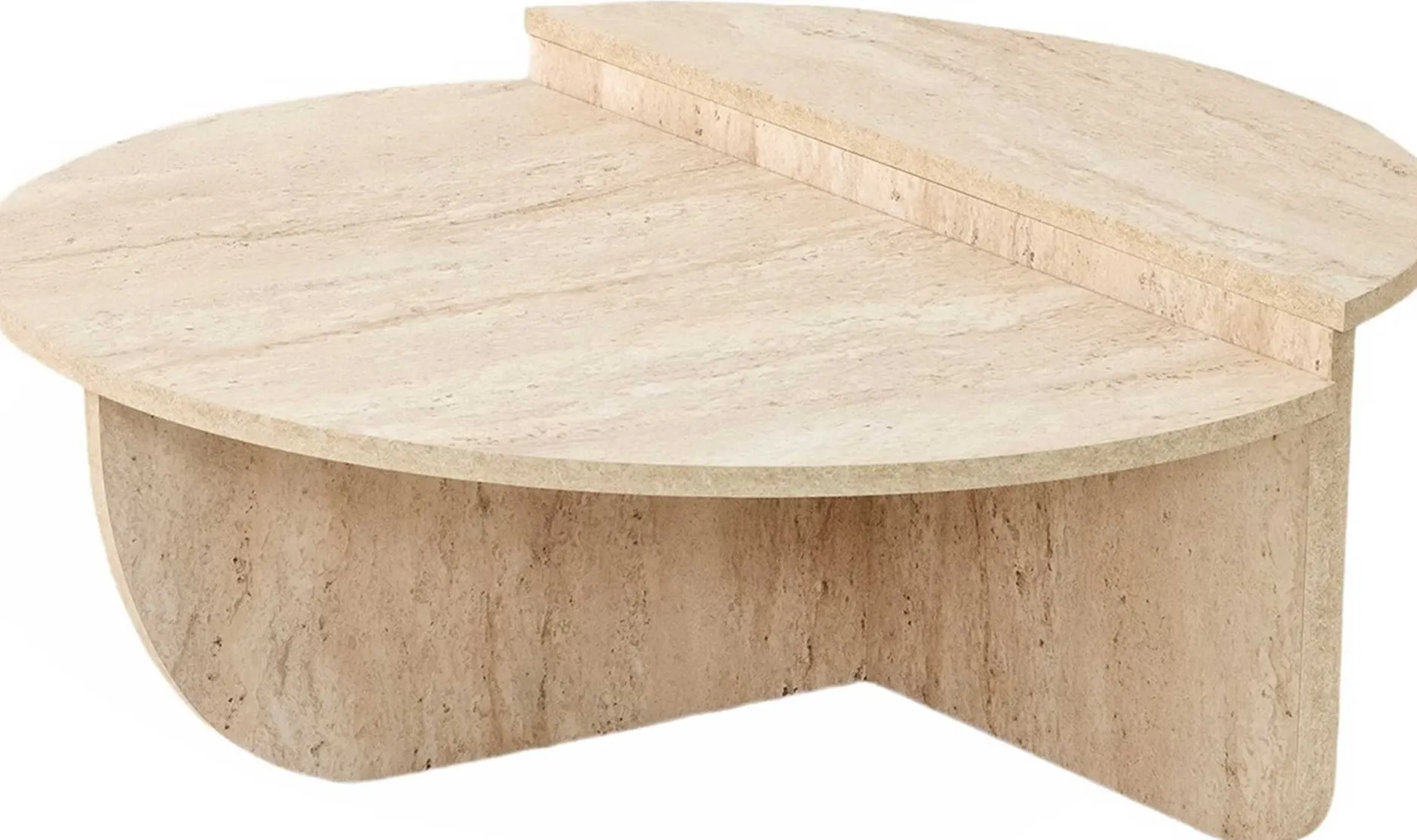 Podium Couchtisch | 100 % MELAMIN | Travertin
