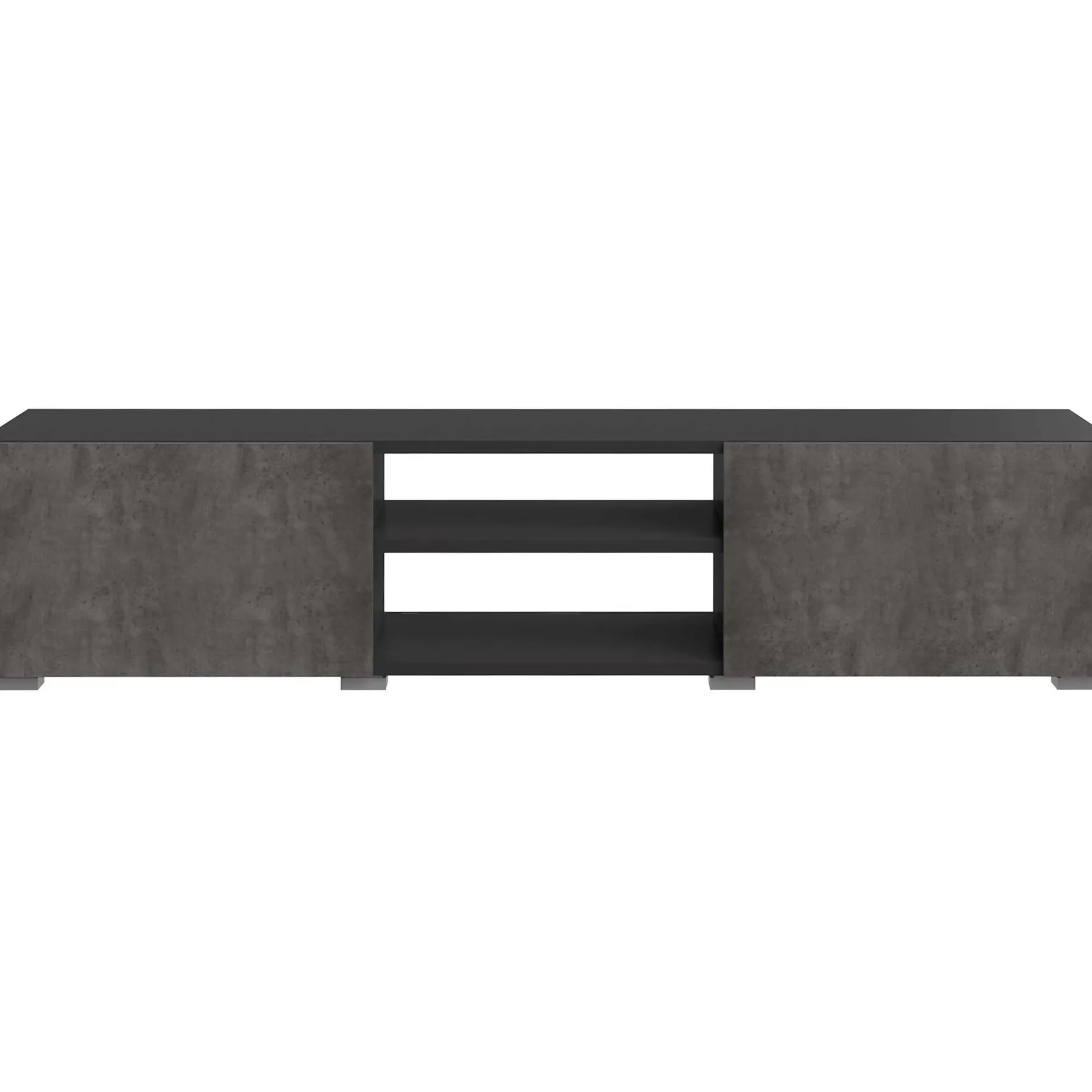 Podium TV-Möbel 140 cm - schwarz/Beton