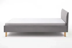 Polsterdoppelbett Amber - hellgrau