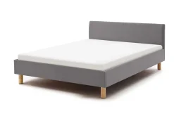 Polsterdoppelbett Amber - hellgrau
