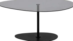 Porto Couchtisch | GEHÄRTETES GLAS | Dunkelgrau, Schwarz