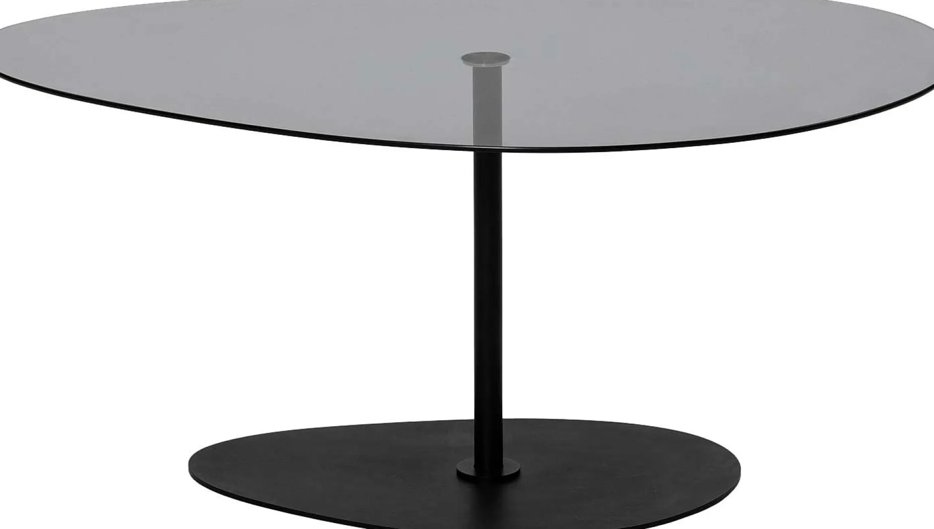 Porto Couchtisch | GEHÄRTETES GLAS | Dunkelgrau, Schwarz