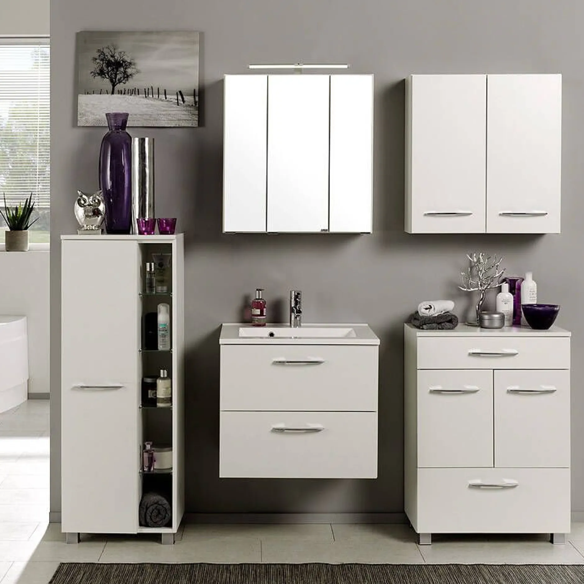 Portofino Wandschrank | 60 x 20 x 64 cm | Weiß