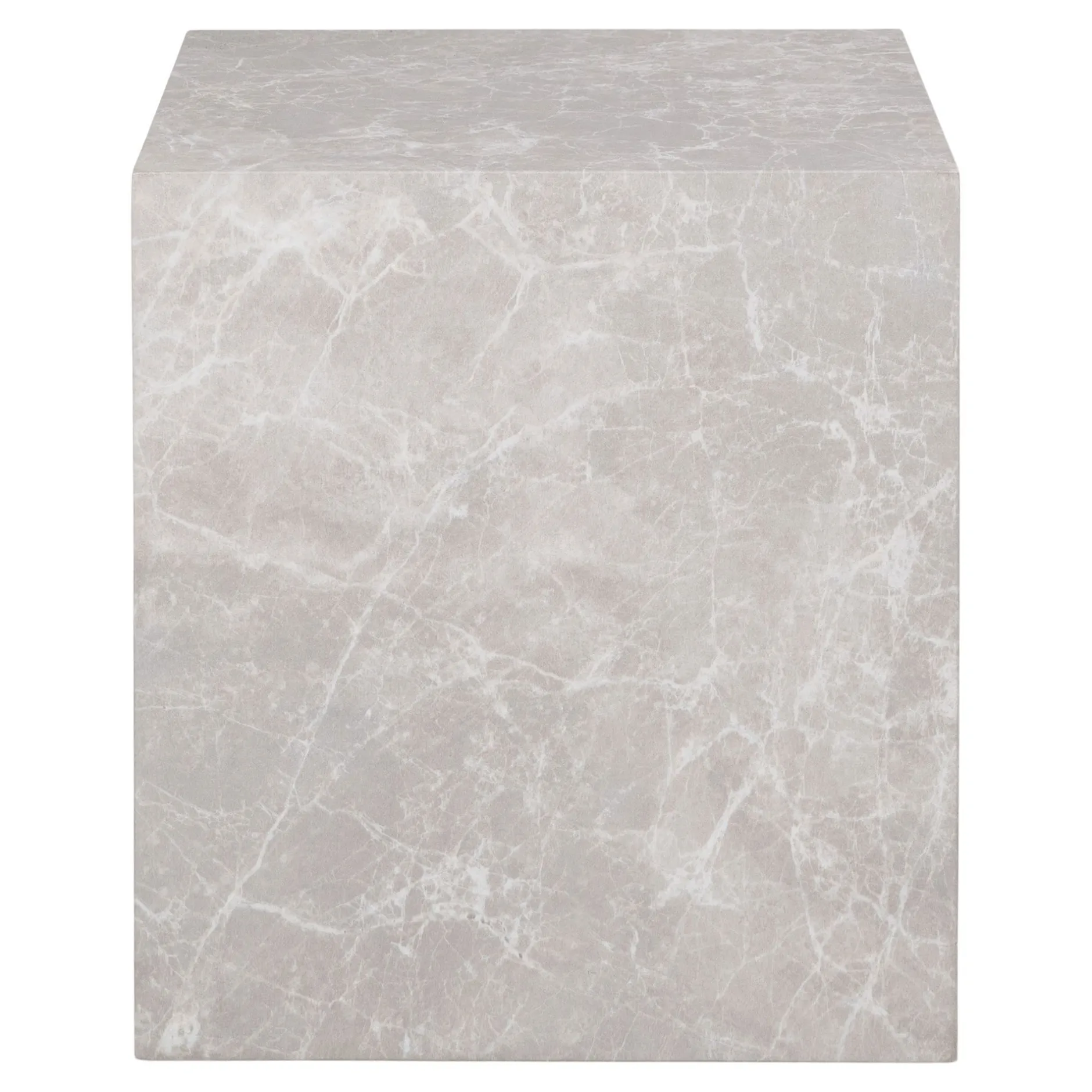 Prag Marmor Beistelltisch - Beige 40x40x45 cm