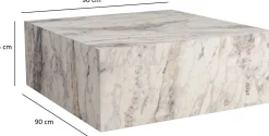 Prizma Couchtisch | 90x90x35cm | Marmor Dekor
