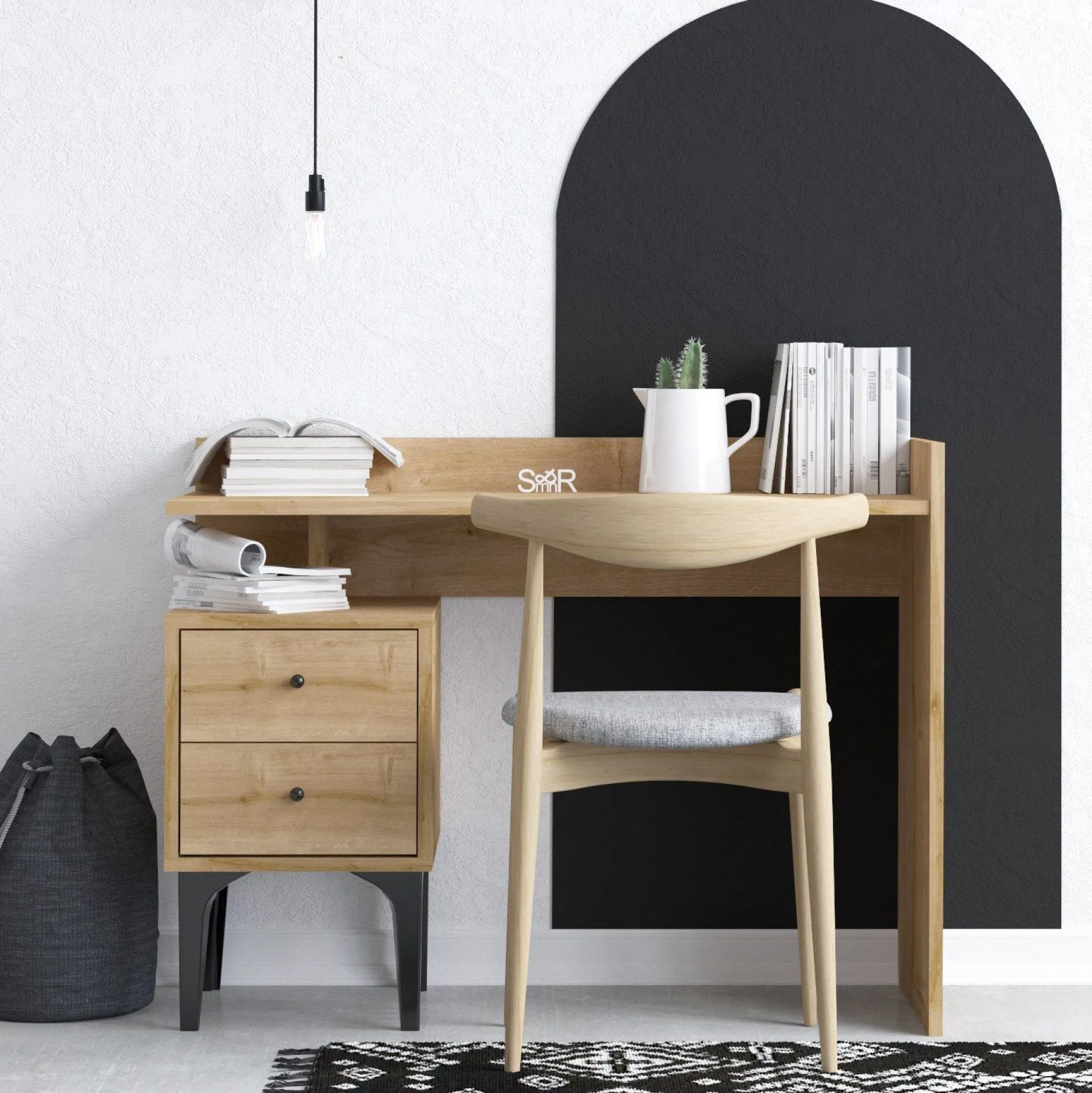 Puuk Schreibtisch | 100 % Melamin | Eiche