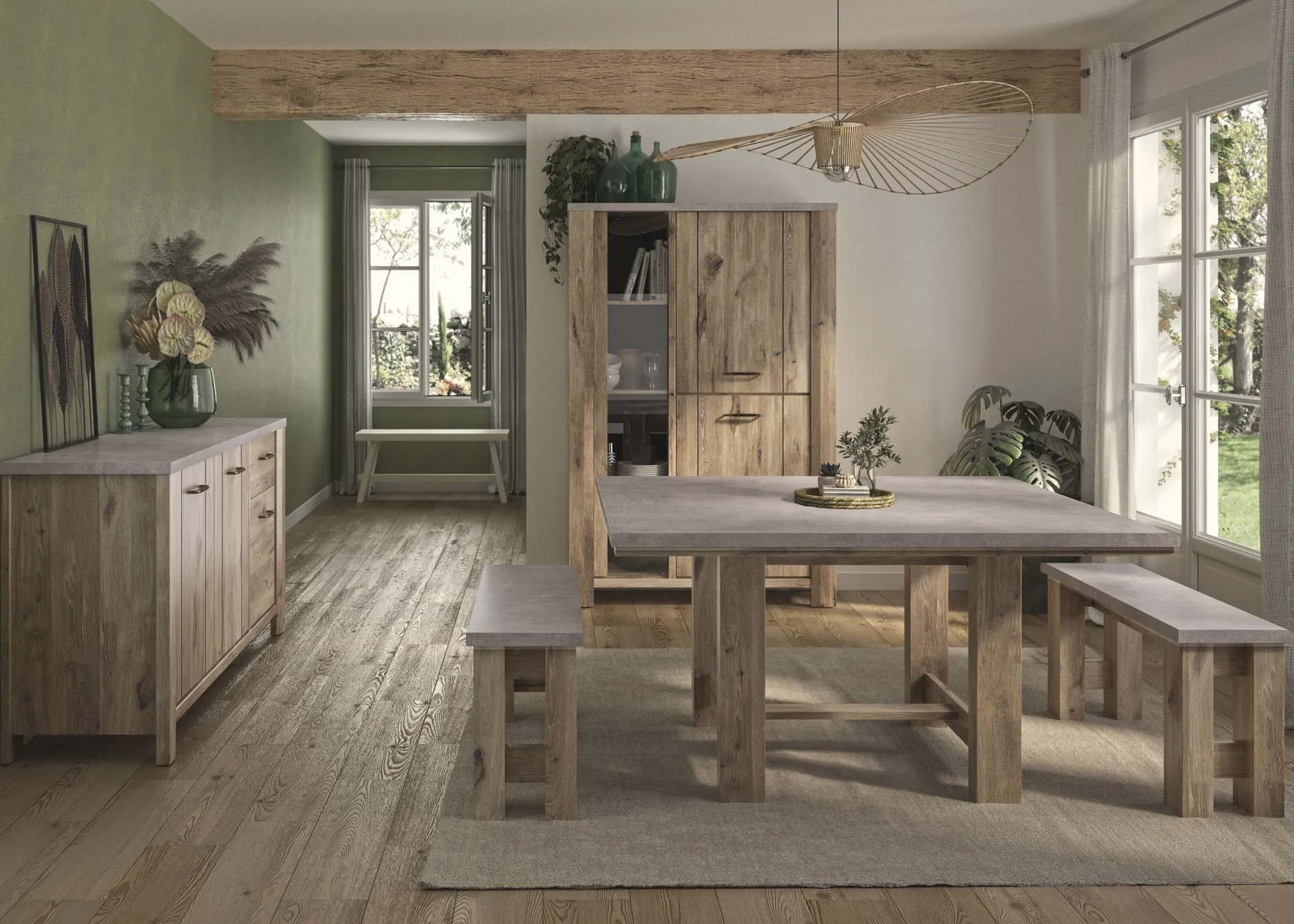 Quadratischer Esstisch Basalte | 140 x 140 x 76 cm | Viking Oak Design