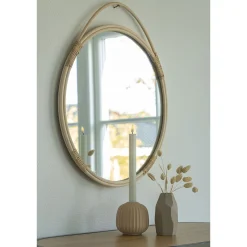 Rattan Rand Natur Rund Spiegel - ø50cm