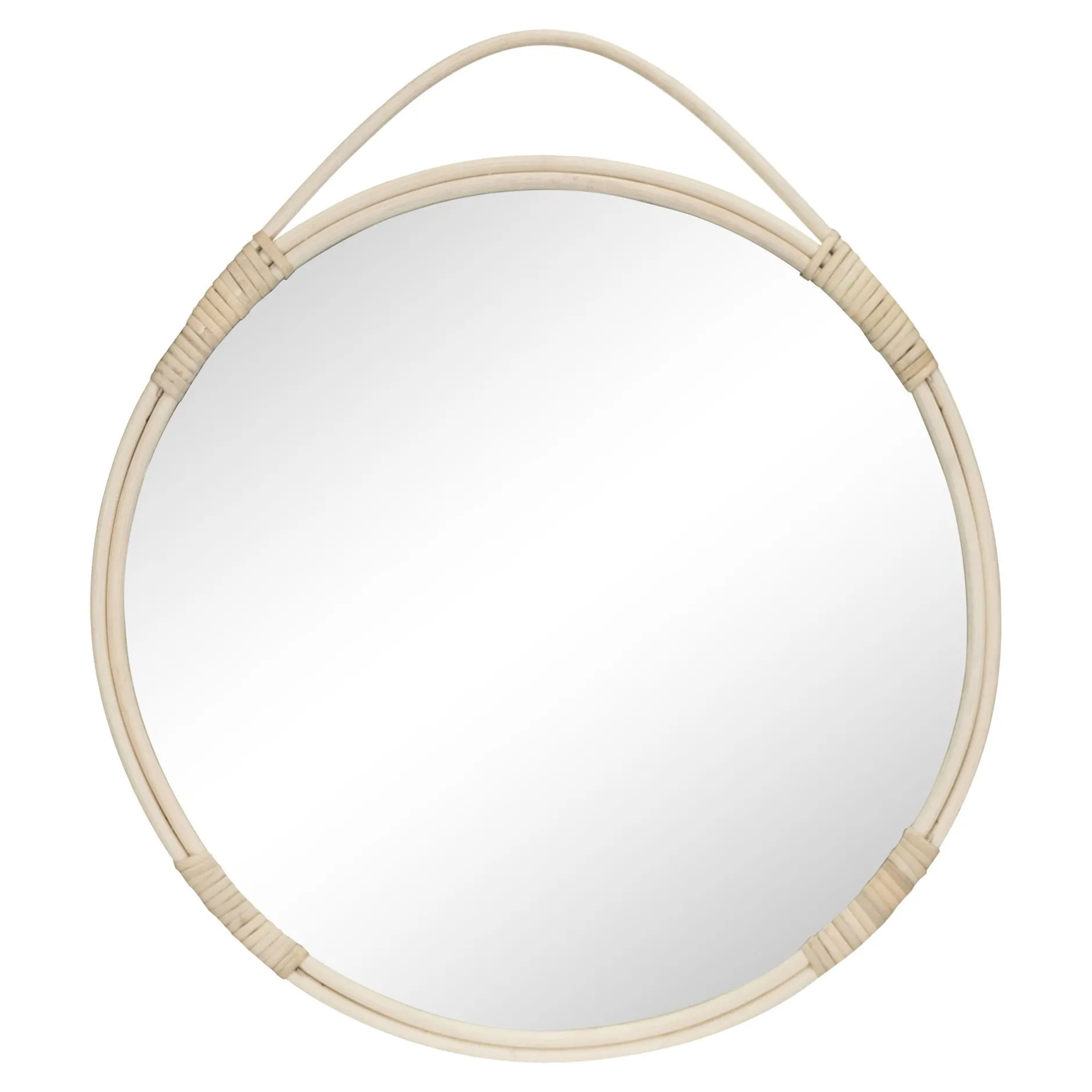 Rattan Rand Natur Rund Spiegel - ø50cm