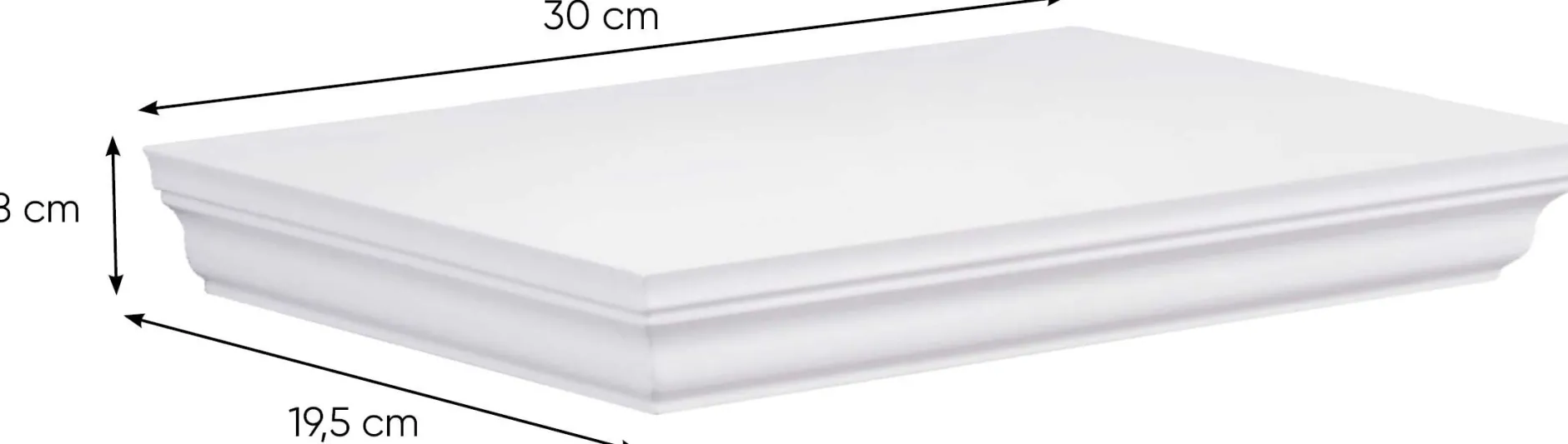 Regal Landwood 30cm - weiß