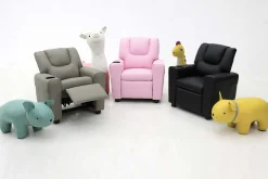 Relaxstuhl für Kinder Rex - rosa