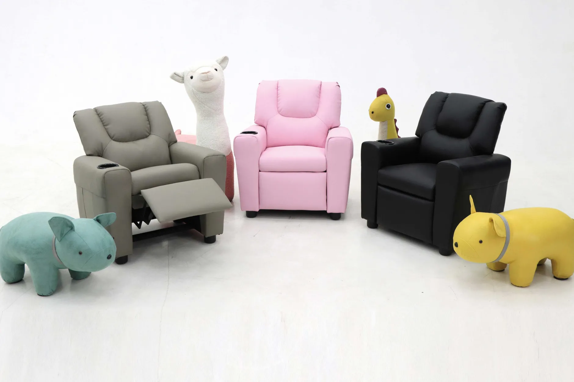 Relaxstuhl für Kinder Rex - rosa