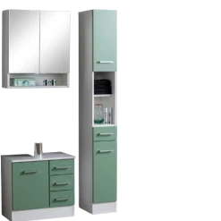 RiccaBadezimmer : Spiegelschrank, Waschbeckenunterschrank, Säulenschrank - grün
