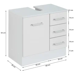 RiccaBadezimmer : Spiegelschrank, Waschbeckenunterschrank, Säulenschrank - grau