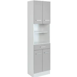 RiccaBadezimmer : Spiegelschrank, Waschbeckenunterschrank, Säulenschrank - grau