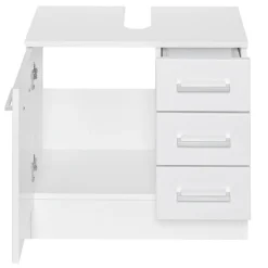 RiccaBadezimmer : Wandschrank, Badezimmerschrank, Spiegelschrank, Waschbeckenunterschrank - weiß