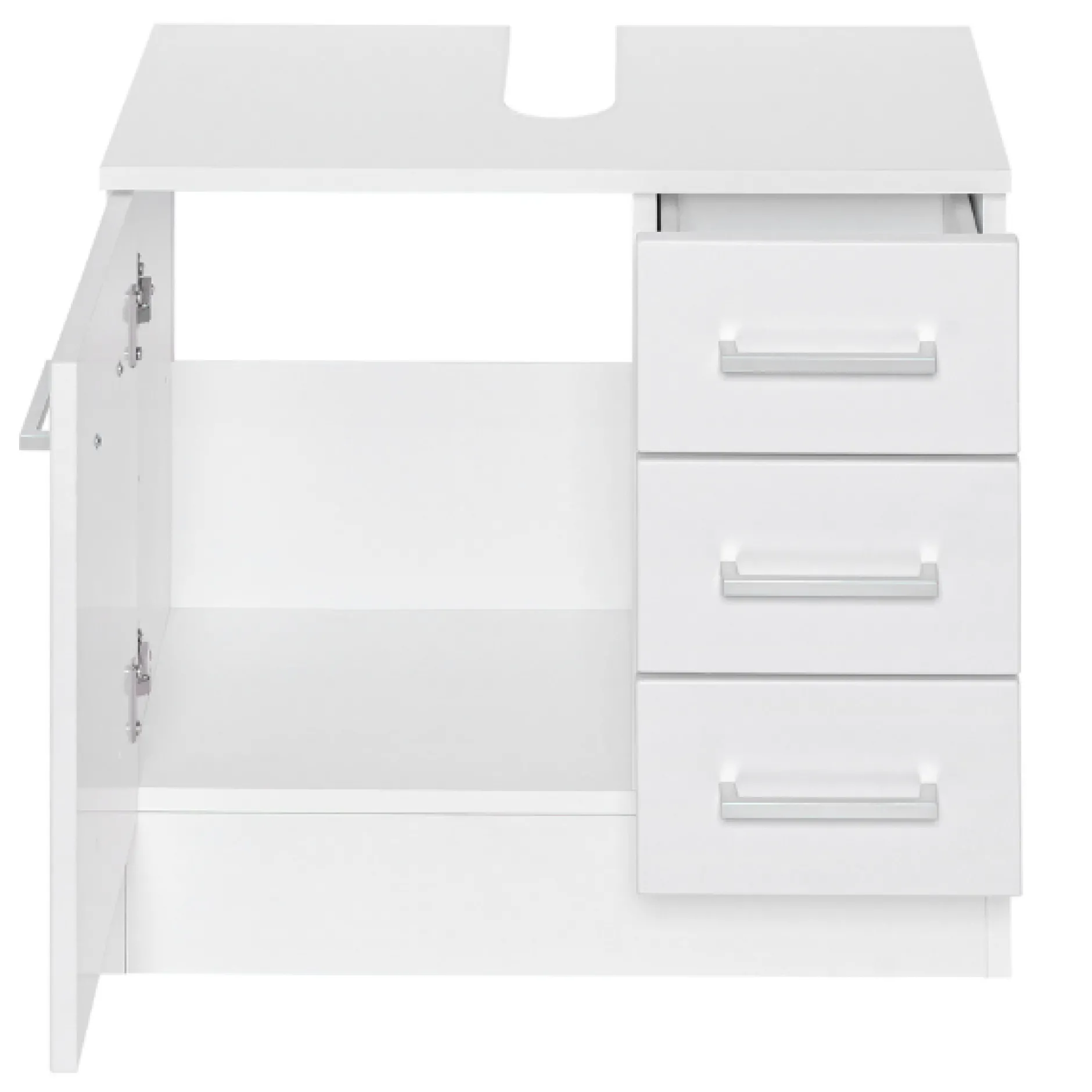 RiccaBadezimmer : Wandschrank, Badezimmerschrank, Spiegelschrank, Waschbeckenunterschrank - weiß