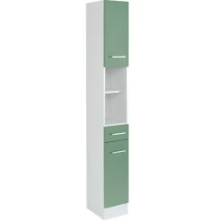 RiccaBadezimmer : Wandschrank, Badezimmerschrank, Spiegelschrank, Waschbeckenunterschrank, Säulenschrank - grün