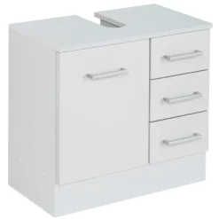 RiccaBadezimmer : Wandschrank, Badezimmerschrank, Spiegelschrank, Waschbeckenunterschrank, Säulenschrank - weiß