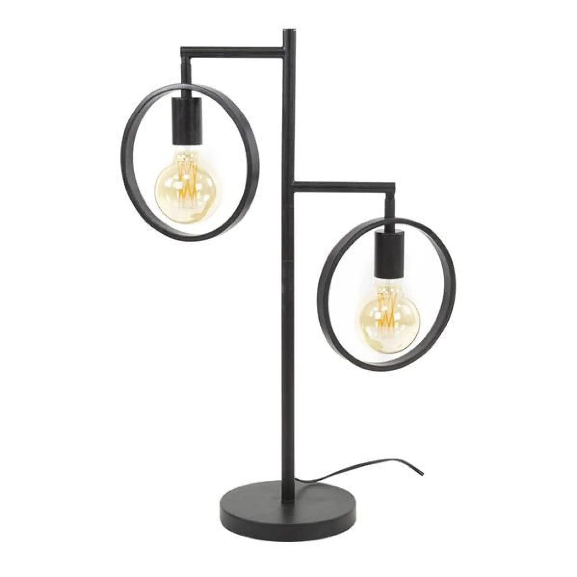 Rien Tischleuchte für 2 Lichtquellen - Holzkohle