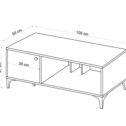 Rigo Couchtisch | 100 % MELAMIN | Eiche