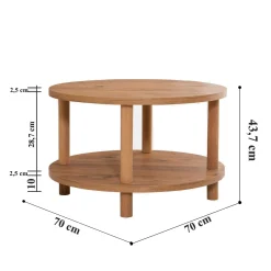 Roby Couchtisch | 100 % MELAMIN | Atlantische Kiefer