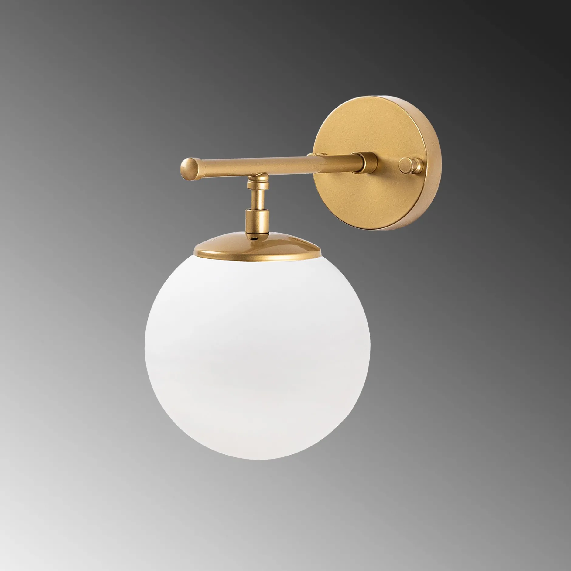 Roe Wandleuchte | METALLGEHÄUSE | Glänzendes Gold