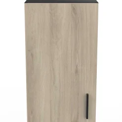 Romanie 40 cm Kleiderschrank 1 Drehtür und 1 Einlegeboden Kronberg Eiche/Mattschwarz