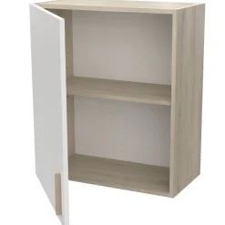 Romanie Hängeelement 60 cm 1 Drehtür und 1 Einlegeboden Kronberg Eiche/Mattweiß