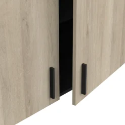 Romanie Hängeelement 100 cm 2 Flügeltüren und 1 Einlegeboden Kronberg Eiche/mattschwarz