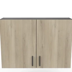 Romanie Hängeelement 100 cm 2 Flügeltüren und 1 Einlegeboden Kronberg Eiche/mattschwarz