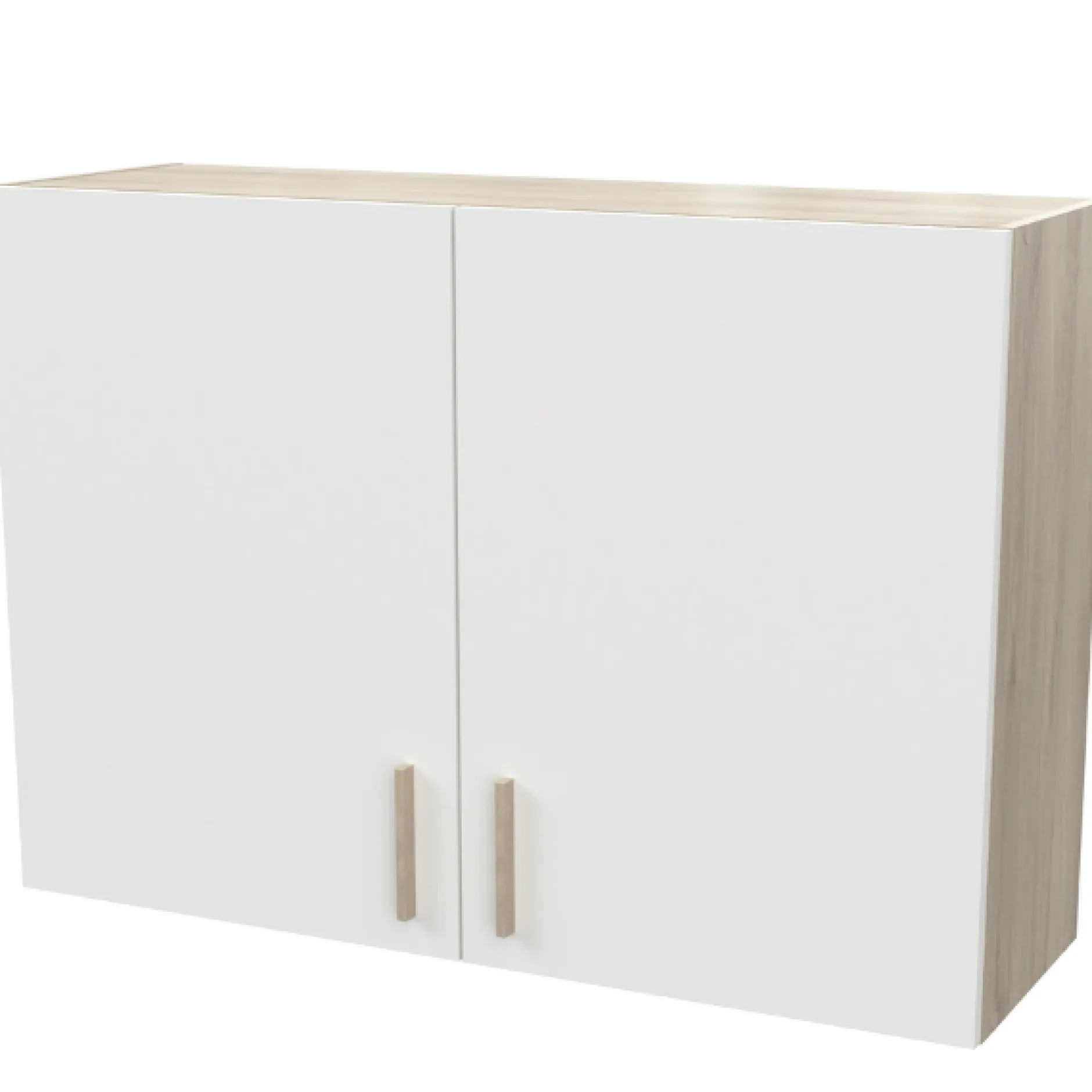 Romanie Hängeelement 100 cm 2 Flügeltüren und 1 Einlegeboden Kronberg Eiche/Mattweiß
