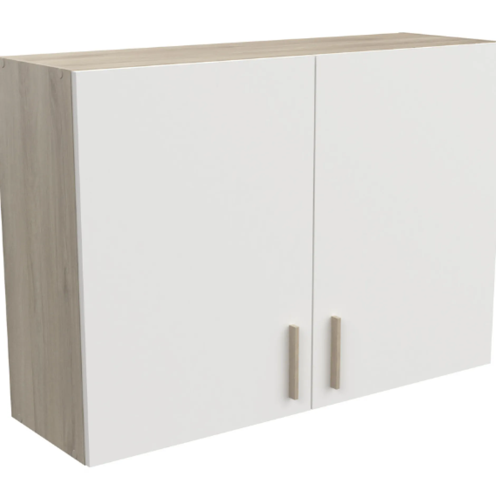 Romanie Hängeelement 100 cm 2 Flügeltüren und 1 Einlegeboden Kronberg Eiche/Mattweiß