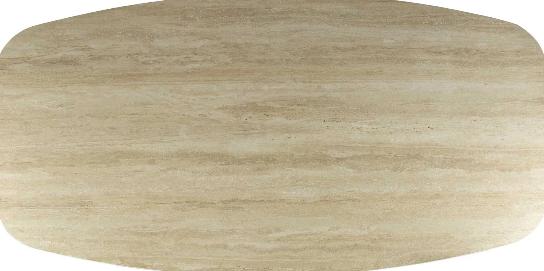 Romano Danish Oval Esstisch 215 cm / 3D Keramik Travertin