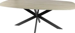 Romano Danish Oval Esstisch 215 cm / 3D Keramik Travertin