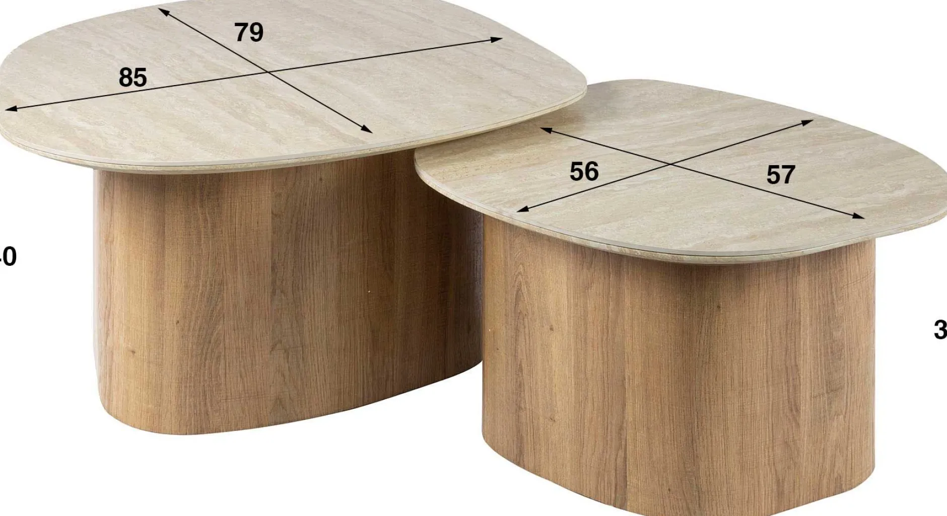 Romano Kieselstein Keramik Couchtisch Set/2